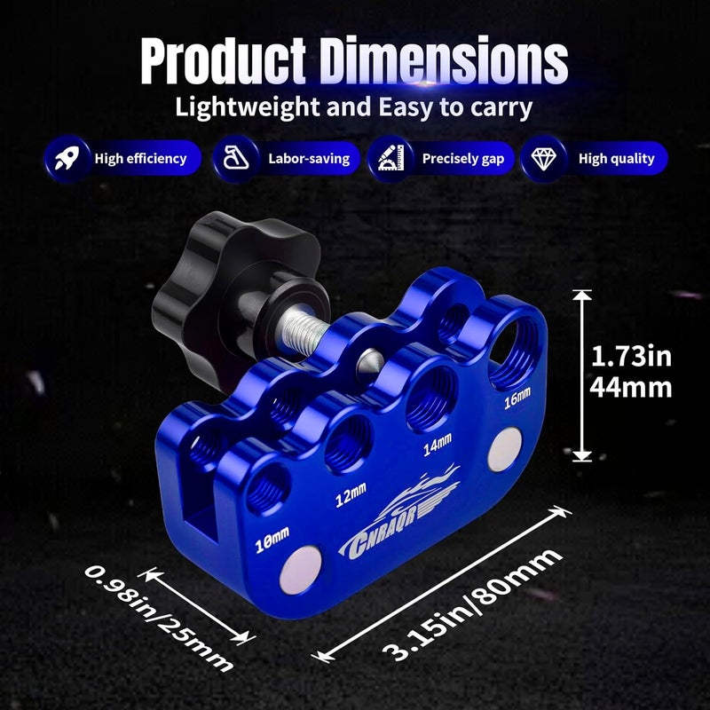 CNRAQR Universal Spark Plug Gap Tool for Most 10mm 12mm 14mm 16mm Spark Plugs with 1 Set Feeler Gauge Blue - Image 2